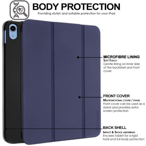 TECHGEAR Smart Case for iPad 11th Gen (2025 A16) & 10th Gen (2022), Slim Tri-Fold Stand Cover with Corner Protection - Image 4