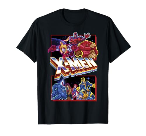 T-shirt X-Men Marvel retro video game idéal pour une soirée gaming entre amis