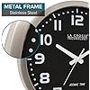La Crosse Technology WT-3161BK 16 Inch Stainless Steel Atomic Clock, Analog, Silver