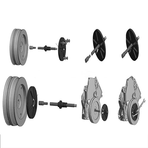 DPTOOL Harmonic Balancer Puller Removal & Install Tool Kit, Schwungrad-Entferner, Kurbelwellen-Riemenscheibe, Lenkrad-Abziehsatz