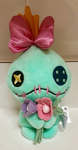 Disney Lilo & Stitch Alien Scrump 7" Plush Soft Holding Flowers Easter Spring Valentine's Stuffed Toy …