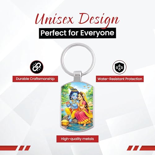 Image of Stylish Metal Keychains with Permanent Glossy Print - Inspirational Quotes & Spiritual Designs - Perfect Key chains for loved ones, Personal Use, Gifts & Return Gifts