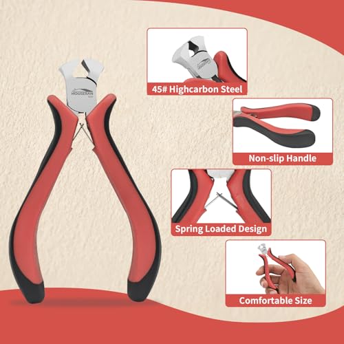 Image of 5-Piece 4 Inch End Cutting Pliers, Flush Cut Pliers Tools