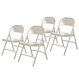 OEF Furnishings (4 Pack), Grey Heavy Duty Steel Folding Chair