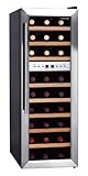 HOMEIMAGE DUAL-ZONE Thermal Electric Wine Cooler with Stainless Steel Door & Wooden Rack for 27 Bottles - HI-27SS