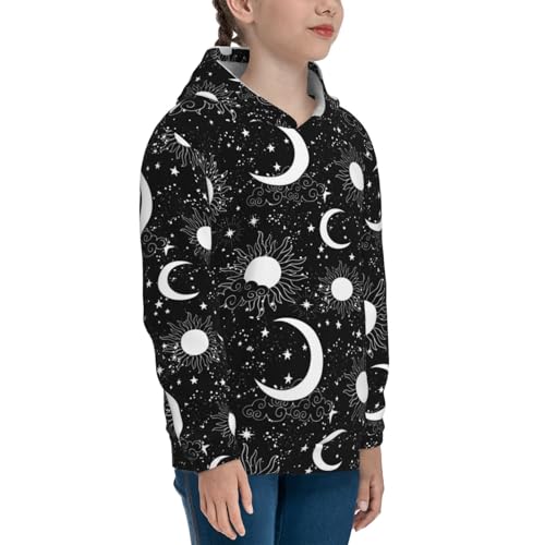 Crescent and Stars Kids Pullover Hoodies Boys Sweatshirts Girls Athletic Clothes with Pocket3