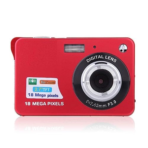 Appareil photo étudiant HD rouge avec lecteur de carte pour photos nettes