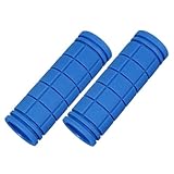 Couleur : bleu ; taille : 110 x 28 x 36 mm (L x ID x OD) ; contenu de l'emballage : 2 poignées de vélo
