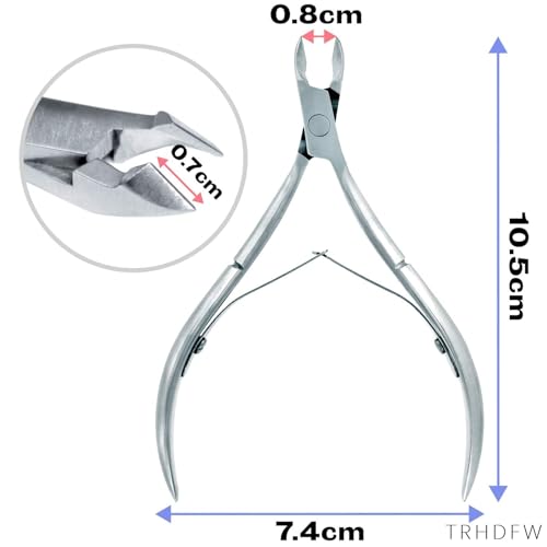 TRHDFW Cuticle Cutters Professional Stainless Steel Double End Cuticle Pusher + Cuticle Nippers Duo â Professional Manicure Pedicure Nail Cleaner Gel Polish Remover Prep Cutters Remove Dead Skin - Image 7
