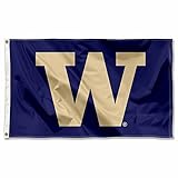 Washington Huskies Big W University Large College Flag