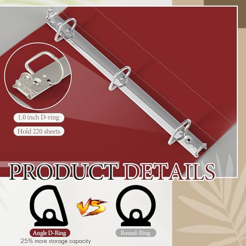 Humyoun 4 fichários com 3 anéis de 28 x 43 cm para trabalhos pesados, fichários econômicos, fichário