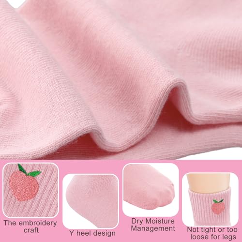 Image of Eurzom 10 Pairs Socks Womens Crew Elastic Ankle Length Cotton Socks Aesthetic Cute Lightweight Low Cut Gifts for Women