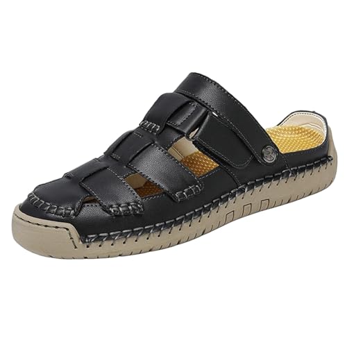 Sandales plates à bout fermé pour femme au design minimaliste et finitions soignées