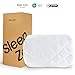 SLEEP ZONE Mattress Cover Queen Size Bed, Quilted Fitted Mattress Pad, Deep Pocket Mattress Protector Stretches up to 21 inches, Pillowtop Breathable Mattress Topper (White, 60x80)