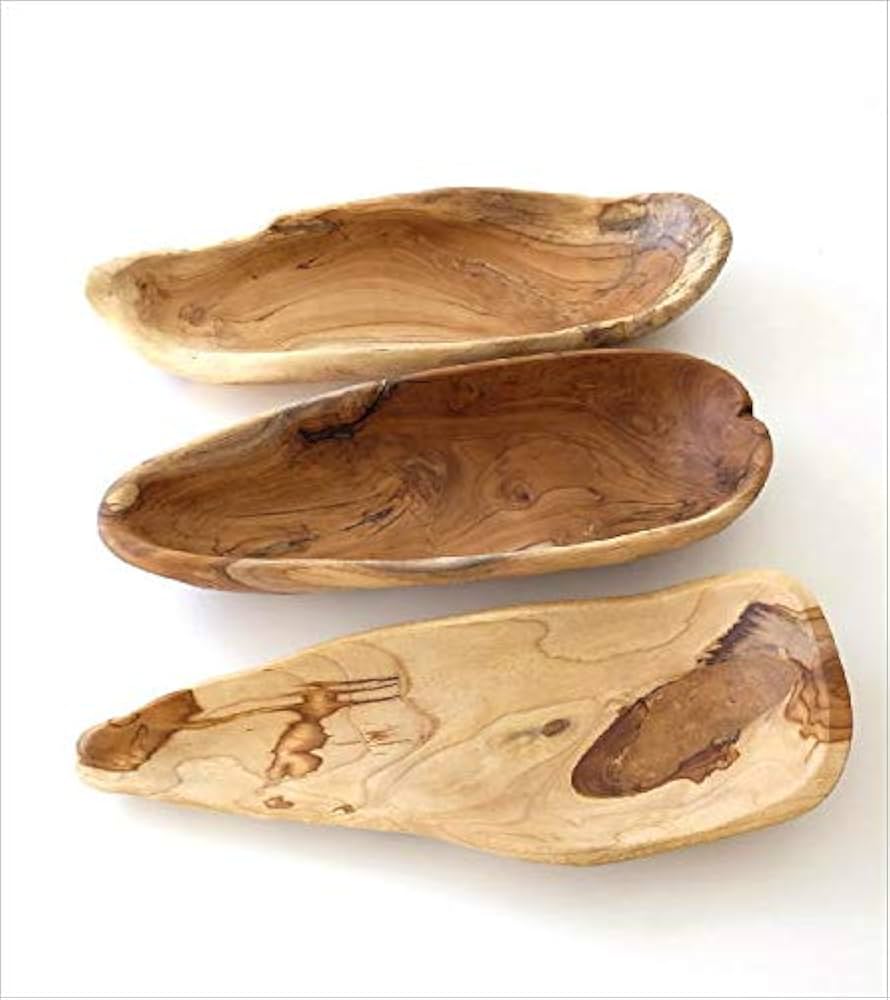 木製 チーク材 無垢 くり抜き 大鉢 サラダボウル 大型 高級木材 銘木