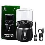 Upgraded Electric Herb Grinder, Spice Herb Grinder Electric Crusher Grinder With 1.7oz/50ml Glass He