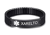 Free Engraving-Unisex Stainless Steel Medical Alert ID Stretch Allergy Bracelet Men Women