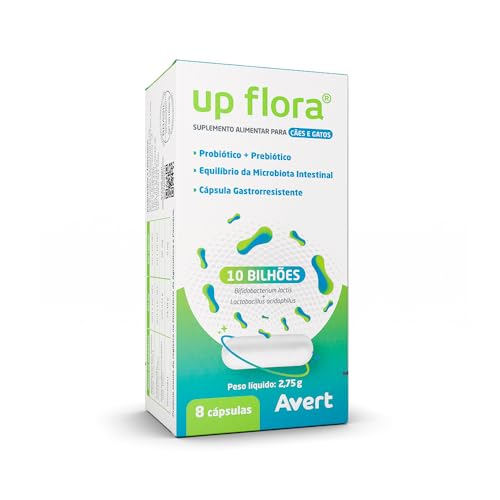 Up Flora Probiótico Suplemento Cão E Gato 8 Cápsulas Avert