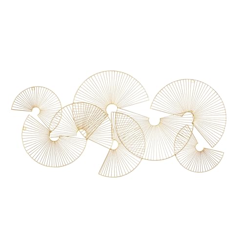 Cosmoliving By Cosmopolitan 16443 Metal Sunburst Home Wall Decor Crescent Overlapping Wire Fan Wall Sculpture cover