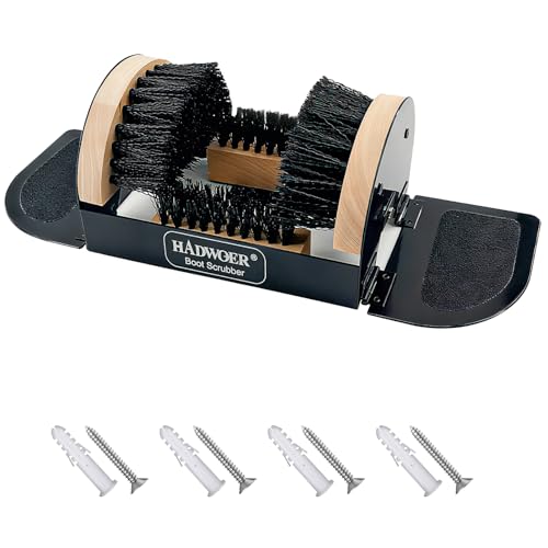 Hadwoer Heavy-Duty Outdoor Boot Brush Scraper for Mud, Dirt and Snow