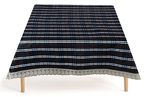 Image of The Furnishing Tree Waterproof Square Shaped Center Table Cover Size 40x40 inches with White Border Lace