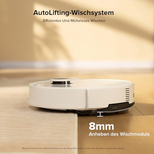 roborock Q10 S5 Saugroboter mit Wischfunktion, 10.000 Pa HyperForce Saugkraft, Dual Anti-Tangle System, Auto Lifting Mopping, Funktioniert mit Alexa, Ideal für Tierhaare, Teppiche, Hartböden (Weiß) – Bild 6