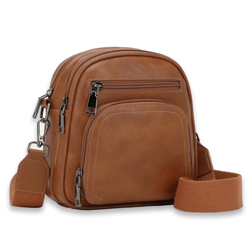 KouLi Buir Multi Pockets Crossbody Bags for Women Small Shoulder Handbag Purse