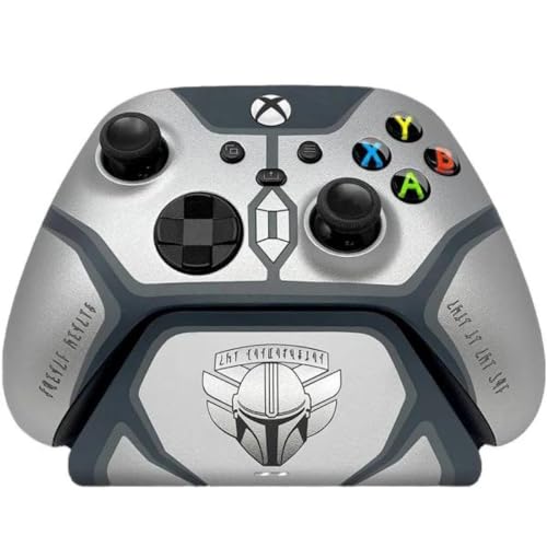 Image of Razer Limited Edition Mandalorian Wireless Pro Controller & Quick Charging Stand Bundle for Xbox Series X|S, Xbox One: Impulse Triggers - Textured Grips - 12hr Battery Life - Magnetic Secure Charging