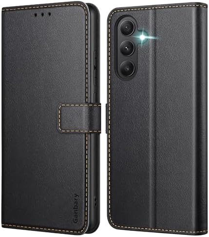 Ganbary Coque pour Samsung Galaxy A55 5G, [Housse en Cuir PU Prem...