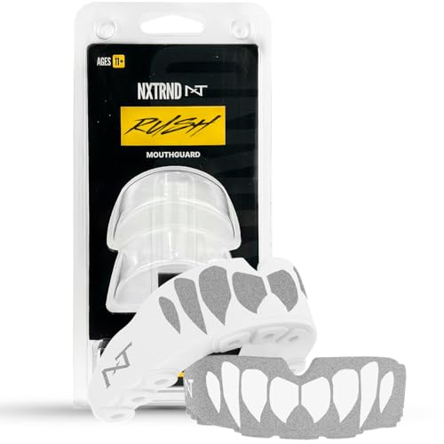 Protège-dents double couche Nxtrnd Rush argent pour football et boxe lot de 2