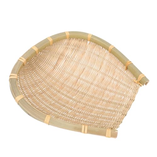 Hemobllo Woven Tray Kitchen Serving Basket for Fruits Vegetables and Snacks for Draining and Washing for Home Decoration and Use