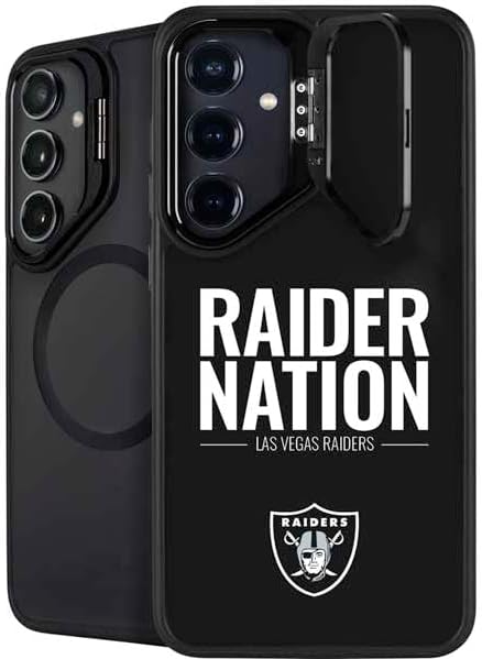 Skinit Kickstand Phone Case Compatible with Galaxy S25 Plus - Officially Licensed NFL Las Vegas Raiders Large Logo Design