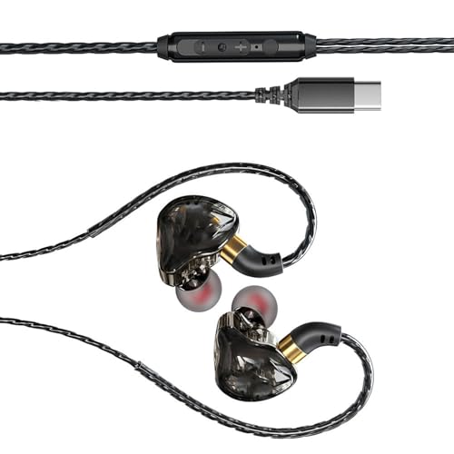 Corded Earbuds In-Ear Headphone Earphones with Microphone Noise Isolation 3.5Mm / Type C/USB Earbuds for Phone Game Headphone In