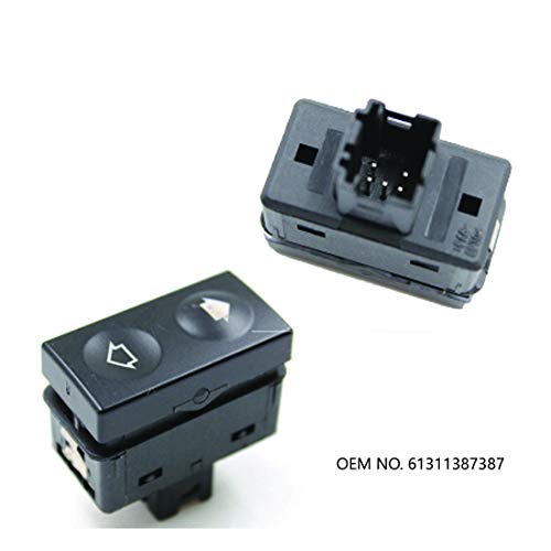 LUOAN AUTO PARTS Interruptor de elevalunas Negro para B/MW E36 318i 318is...