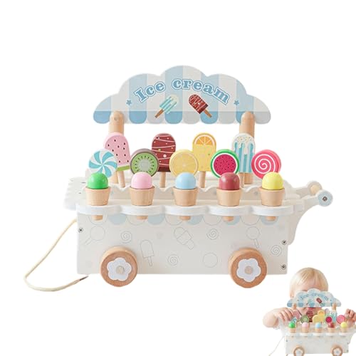 Comptoir à glace en bois pour supermarché et restaurant de jouet