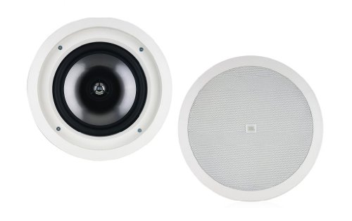 JBL SP8CII 2-Way, Round 8-Inch In-Ceiling Speaker with Swivel Mount Tweeter (Pair)