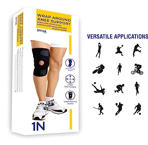 Image of Dyna Wrap Around Knee Support-Knee Cap with Open Patella Design for Patella Tracking-Wrap Around Knee Support-Universal
