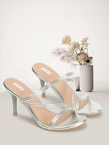 Image of ELLE Women Round toe Stiletto Heel Slip-On Sandal