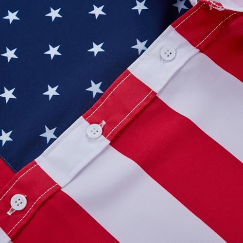 EUOW American Flag Button Down Patriotic Hawaiian Shirts for Men Short Sleeve USA 4th of July Shirts(GQ, XL, x_l) by EUOW - Used condition - Image 6