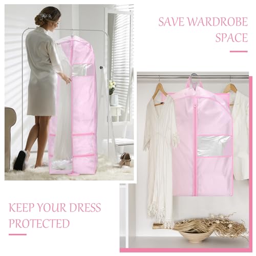 Shinylin 70 Inch Oxford Foldable Wedding Dress Garment Bag Bride Tote Bag 4 Pockets Bride Gowns Bag For Prom Evening Dress thumb #4