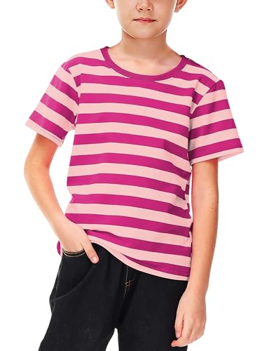 Image of Deerose Kids Striped Shirts Short Sleeve Boy Girls July 4th Patriotic Tee Top 3-14 Years