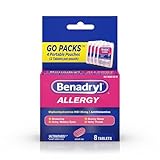 Benadryl Ultratabs Antihistamine Allergy Relief with Diphenhydramine HCl 25 mg, 8 ct