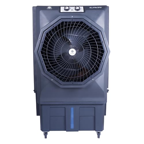 Novamax Rambo 100 Litres Powerful Air Cooler| 100% Copper Heavy-Duty Motor| 20-Inch Large Aero Fan Upto 125ft Air Throw| High-Density Honeycomb Pads| 3...