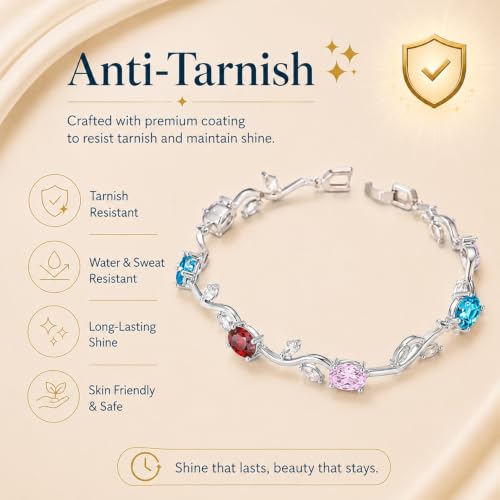 Image of Aurie Tulip Bracelet for Women & Girls | Anti Tarnish Stainless Steel Floral Bracelet |Party and Daily Wear Jewellery
