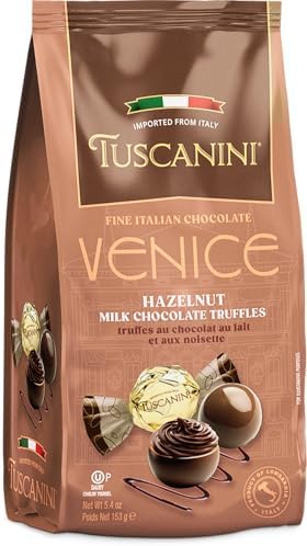 Tuscanini Fine Italian Hazelnut Milk Chocolate Truffles, Venice, 5.4oz | Gourmet Italian | Premium Gift | Perfect for Holidays & Celebrations
