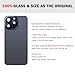 UooFide Rear Back Glass Cover Replacement Compatible with iPhone 15 Pro 6.1-Inches All Carriers +Pre-Installed Plate +Wireless Charging Coil Flex Cable +Flashlight +Microphone +Camera Frame (Blue)