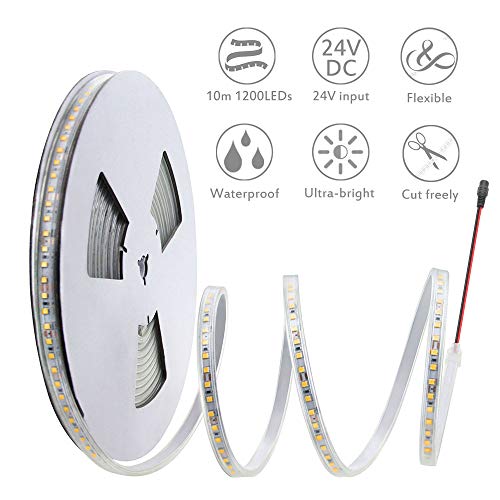 Tira LED ALITOVE blanca cálida 10m impermeable con fuente 24V miniatura 3