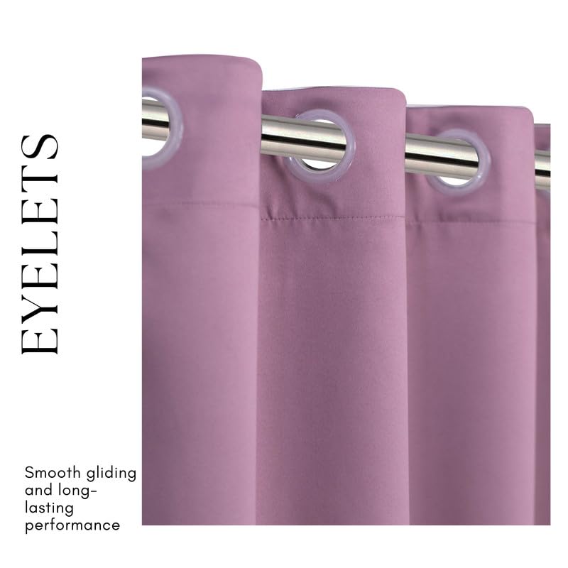 Image of Blackout Door Curtains 7 Feet Long Set of 1 with Tie Back, Parda 7 feet Long, Printed Curtain for Living Room, Bedroom, 80-85% Blackout, Perfect for Home (7 Feet, Bloom Pink, Green and White)