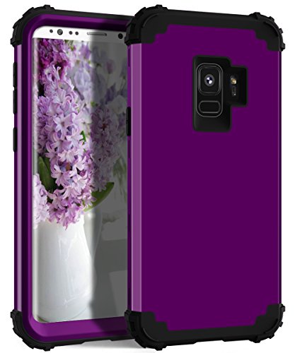 Coque Samsung S9 rigide silicone robuste antichoc Galaxy S9 Edge violette
