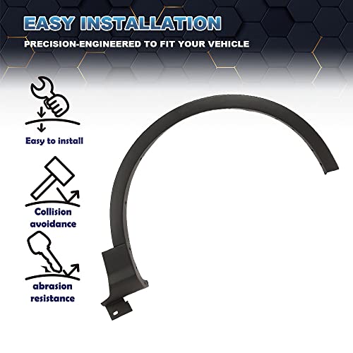 Pit66 Fender Flare,Compatible With 13-17 Ford Escape Wheel Well Arch Molding Front Right Cj5Z-16268-Ab #TOP2